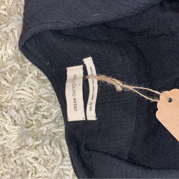 urban outfitters mini babydoll dress black sleeveless tank petite womens pockets - Picture 5 of 5